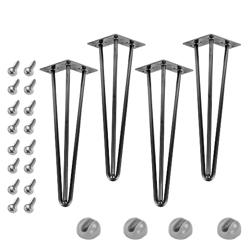 Set picioare de masa din otel, 40 cm