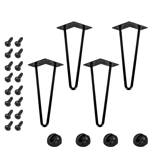 Set picioare de masa din otel, 30 cm
