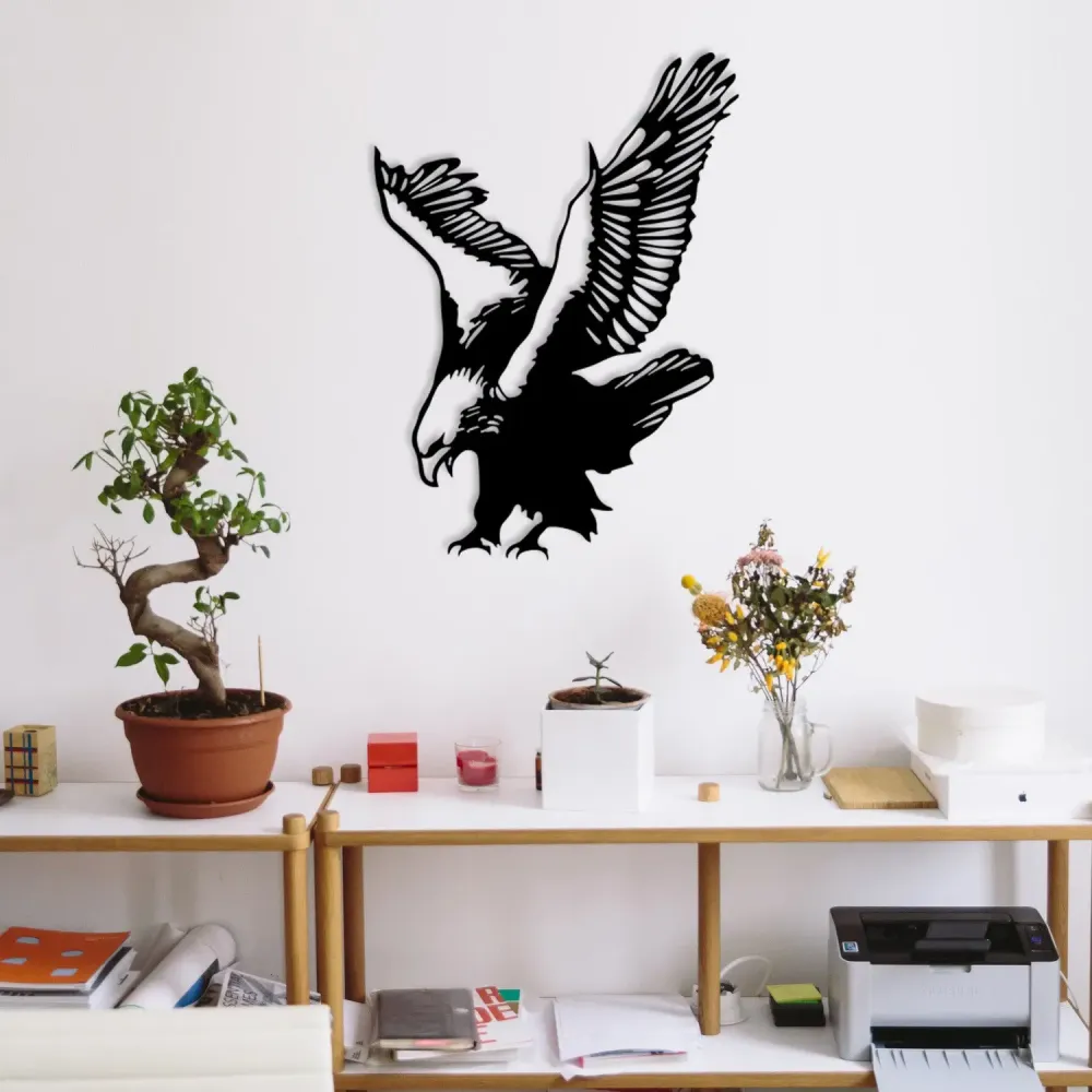Tablou Metal Black Eagle