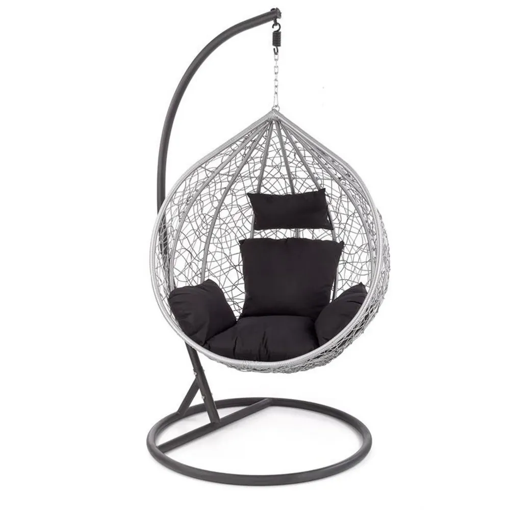 Balansoar pentru terasa Eggy, gri/negru, 195x106x112 cm