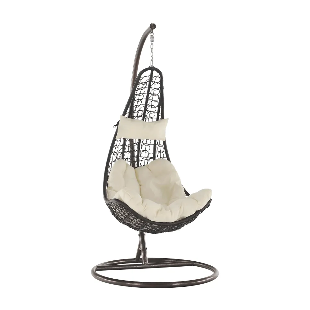 Balansoar suspendat KALEA 2 NEW, maro/crem, 105x105x195 cm