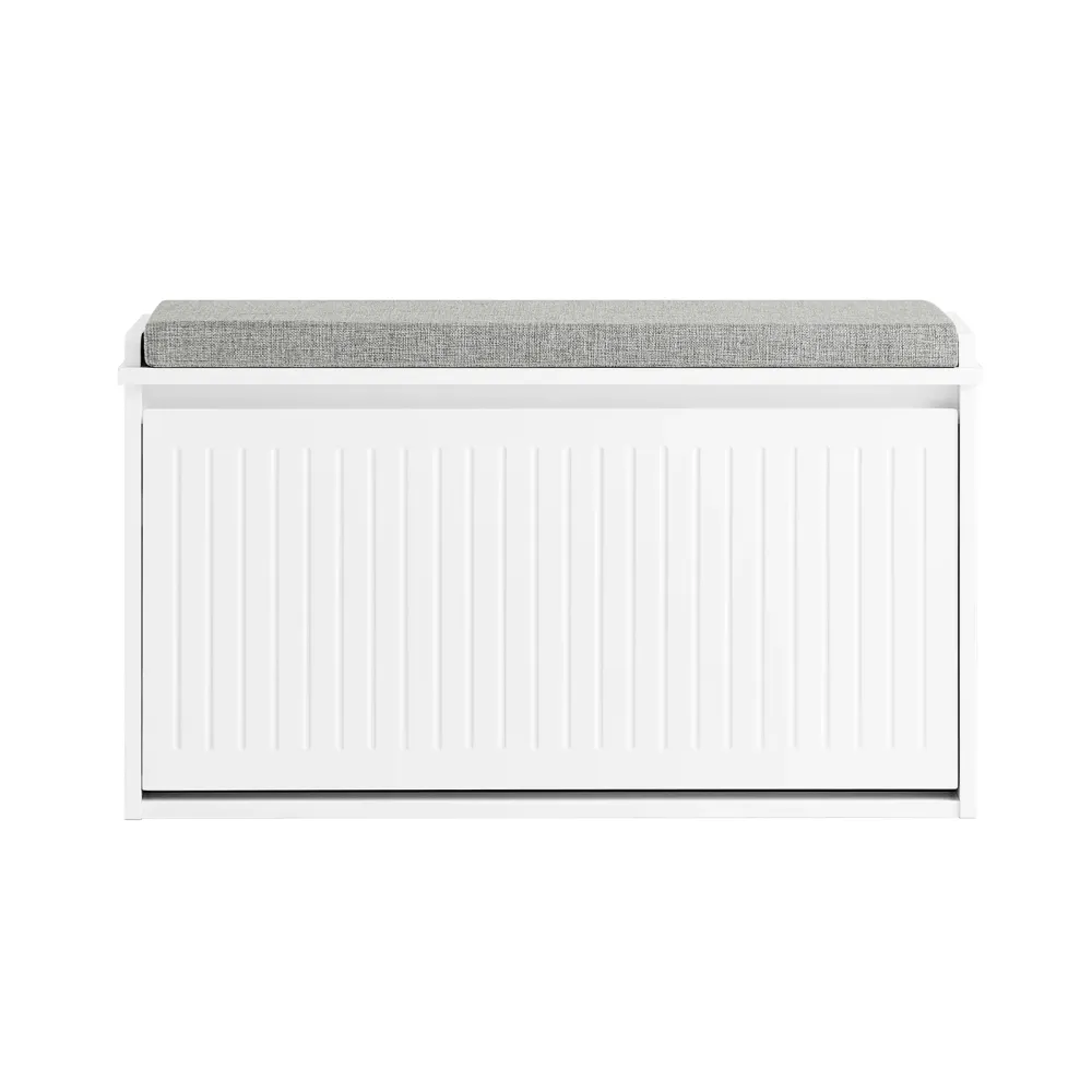 Pre-sare SoBuy Bancă de pantofi albă 80x26x45cm FSR98-L-W