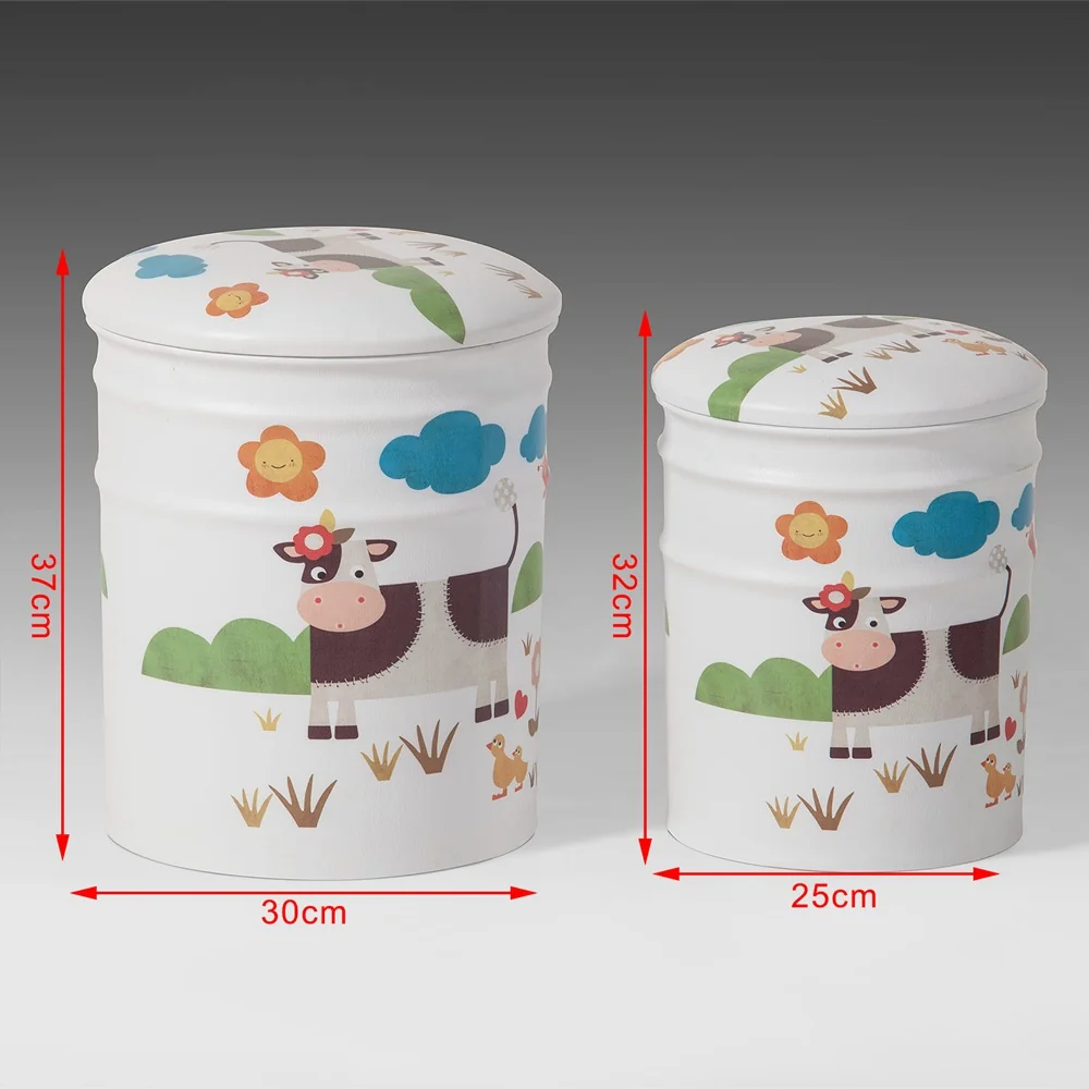 SoBuy Bancă cu container din 2 piese 37x35x38cm FSS64