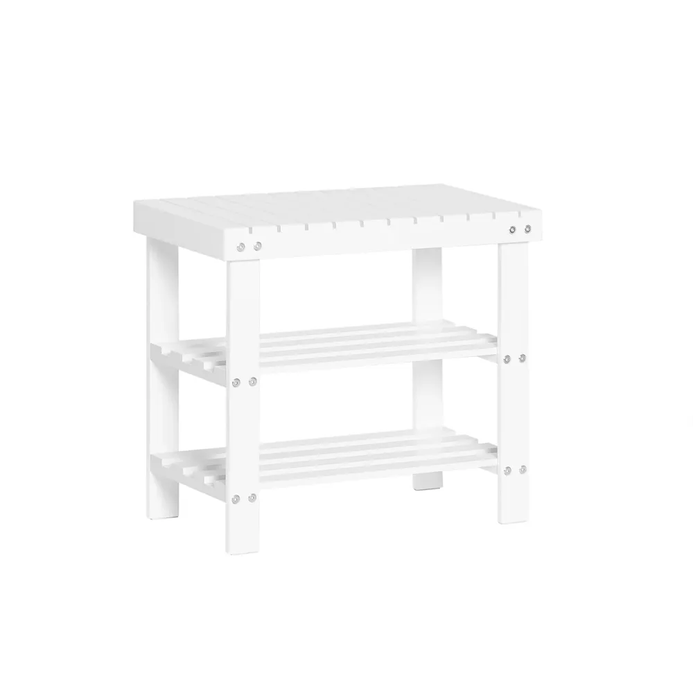 SoBuy Bancă de pantofi din bambus 50x29x45cm FSR02-K-W