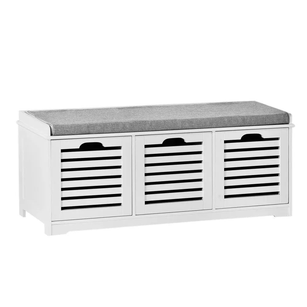 SoBuy Bancă cu suport pantofi 105x35x43cm FSR23-W