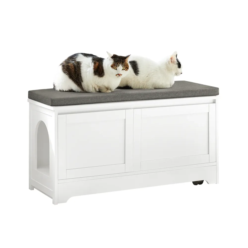 SoBuy Cufăr cu pat pentru pisici 90x36x44cm FSR136-W
