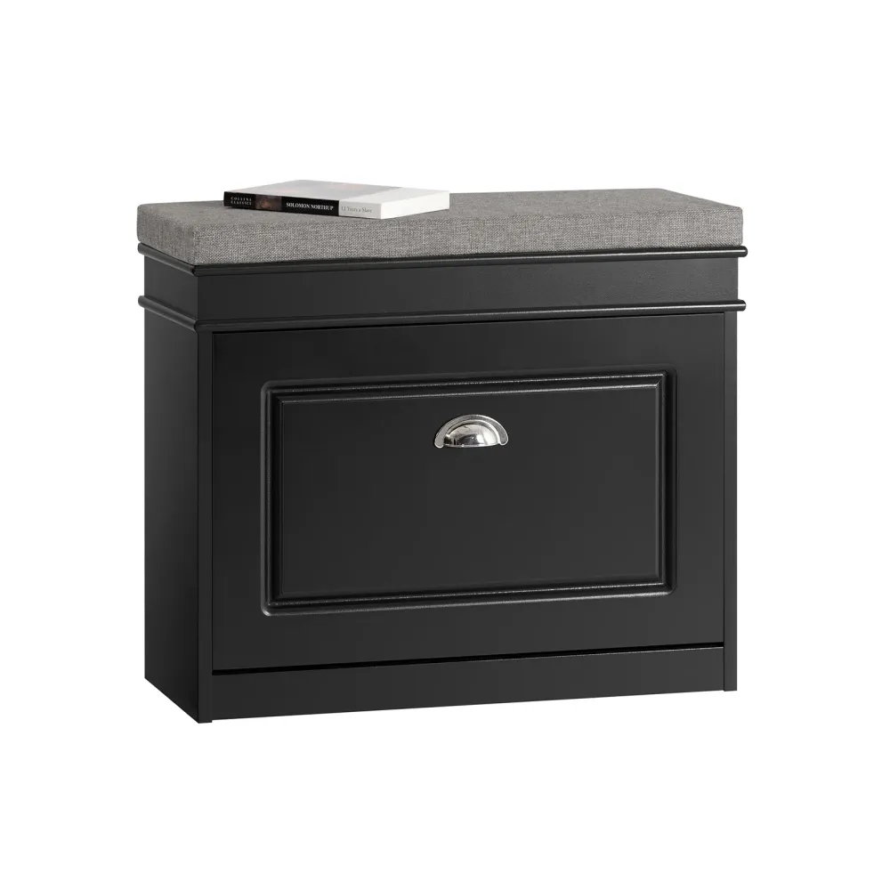 SoBuy FSR82-K-SCH Suport pentru încălțăminte subțire, cu șezut - Suport pantofi intrare Bancă Container din lemn, Dulap in...