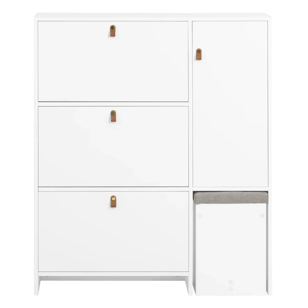 SoBuy Suport pantofi cu taburet 95x30x113cm FSR107-W