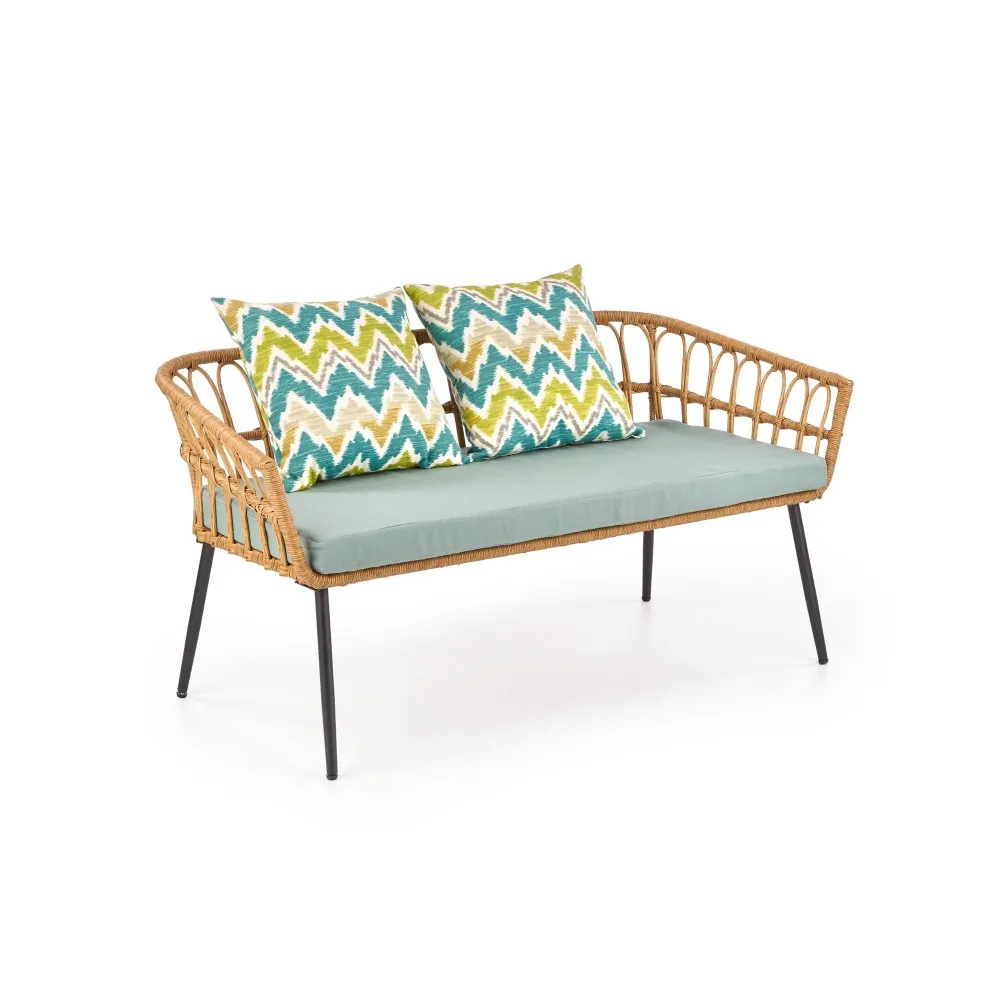 Banca GARDENA 2S, stejar/gri, 140x68x71 cm
