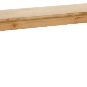 Bancă din lemn masiv de pin natur cu lungime 140 cm