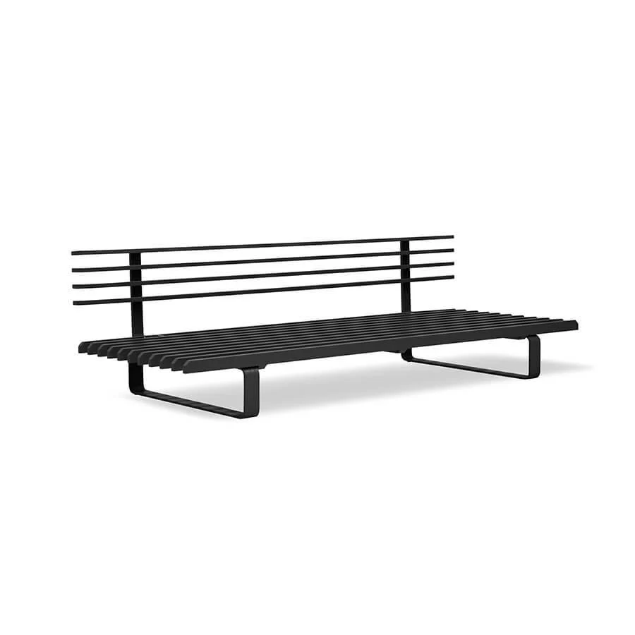 Banca neagra pentru exterior 220 cm Corsa HKLiving