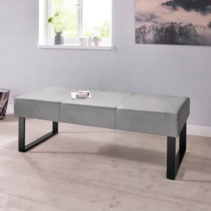 Bancheta Oliver tapitata, lățime 140cm, cu cadru metalic