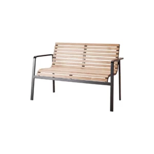 Banca de exterior din aluminiu si lemn de tec Cane-line Parc 128x66x84 cm