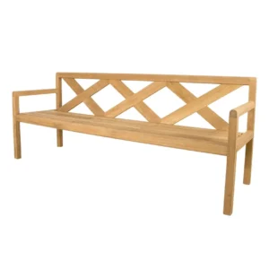 Banca de exterior din lemn de tec Cane-line Grace 3 locuri