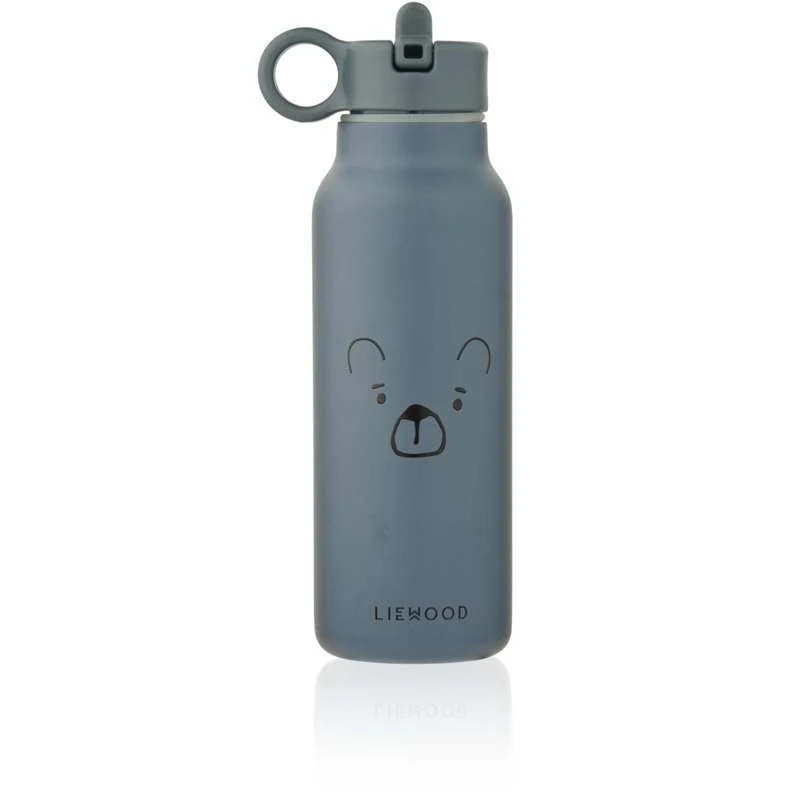 Liewood Falk Drikkeflaske - Rustfrit Stål - 350ml - Mr. Bear/Whale Blue