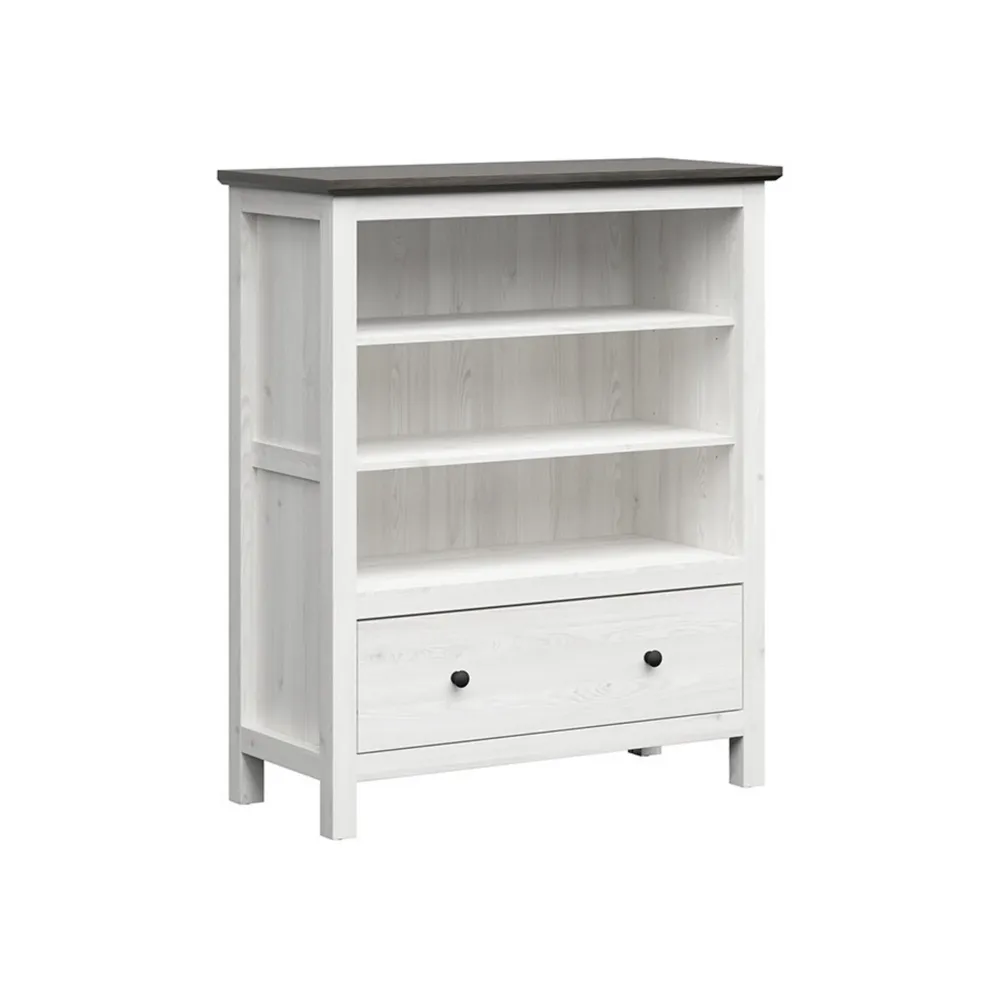Biblioteca HESEN, zada sibiu dechis/pin larico, PAL, 101x44x121 cm