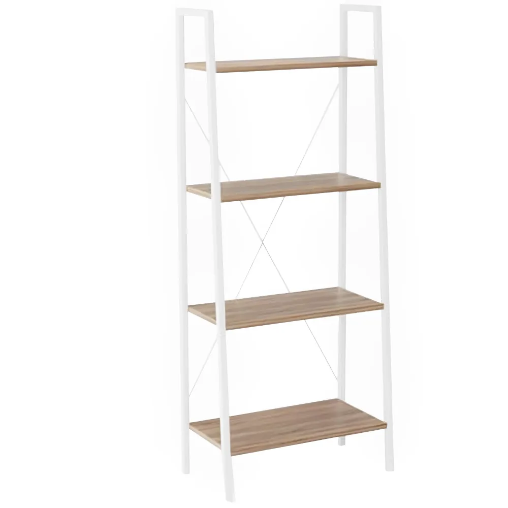 Biblioteca living Narvik REG2, alb/stejar sonoma, 60X32X148 CM