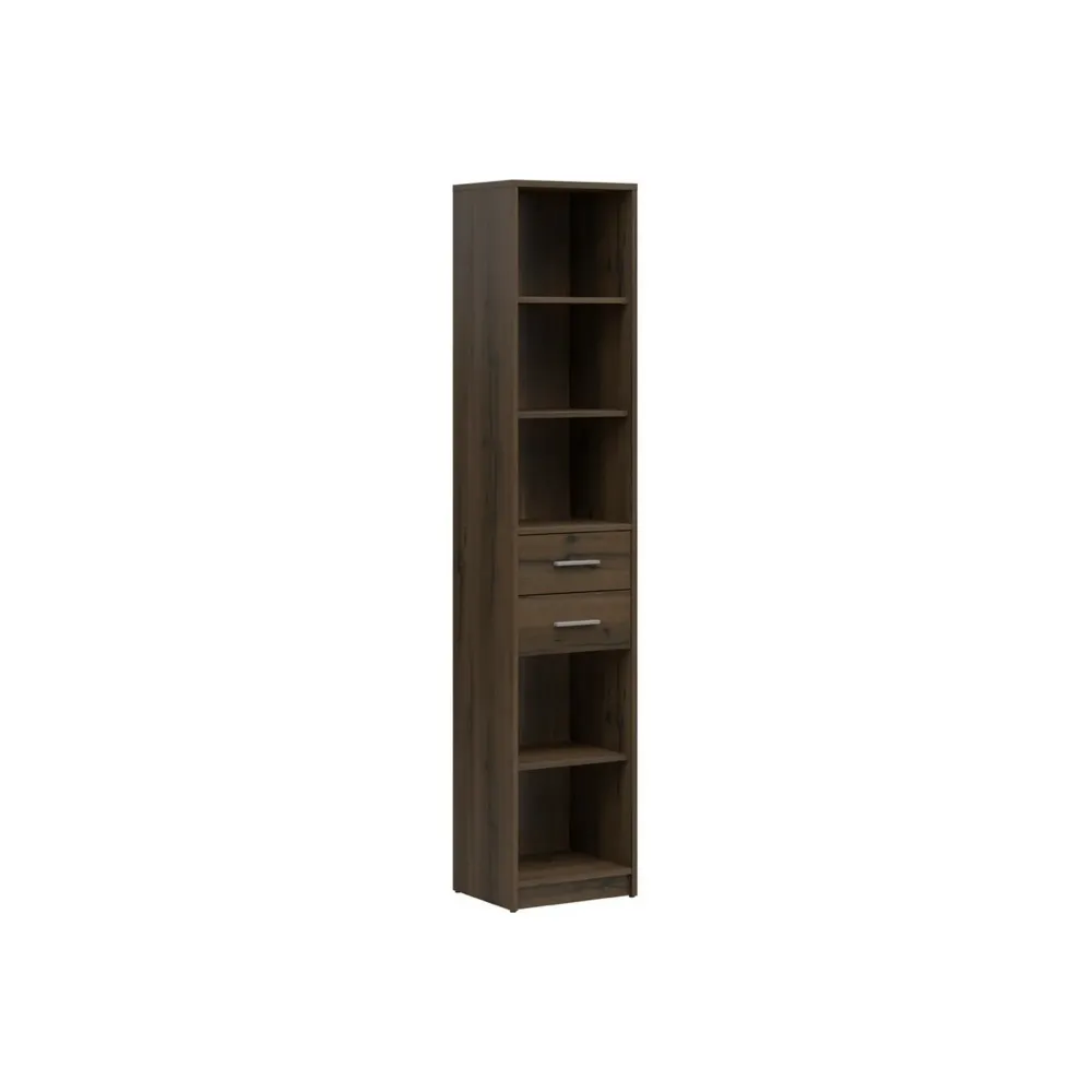 Biblioteca NEPO PLUS, stejar nobil, PAL laminat, 40x34x197 cm