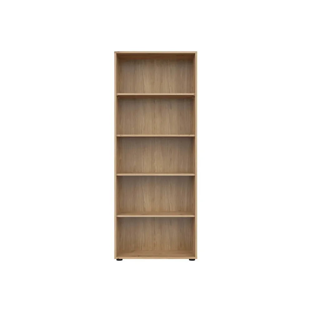 Biblioteca SPACE OFFICE, stejar artisan, PAL laminat, 80x37x203 cm
