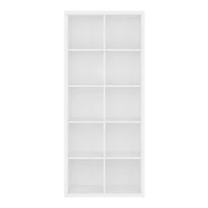Biblioteca sufragerie alba Nepo Plus, 80X38,5X185 CM