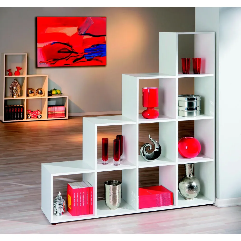 Corp biblioteca organizator Caboto, alb, 139x33x144 cm