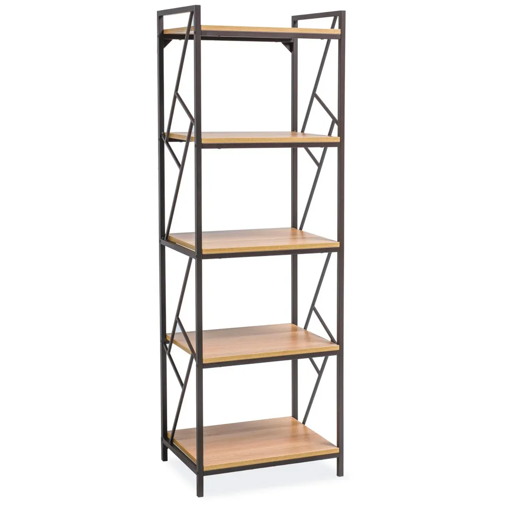 Corp cu rafturi Tablo R5, stejar/negru, 60X40X180