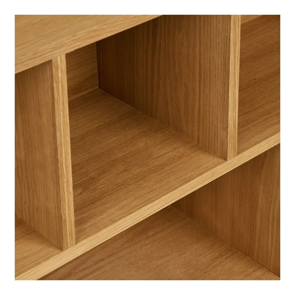 Oshawa Biblioteca din stejar/furnir de stejar, natur 30x112x104,5 cm