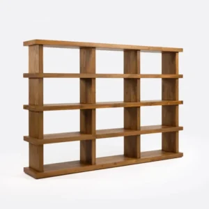 Biblioteca lemn solid tec, Dumai