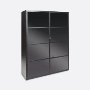 Biblioteca metal, sticla Ox
