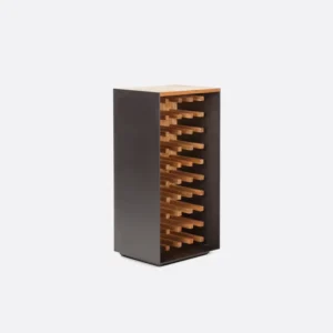 Raft vinuri lemn solid tec, metal Wine