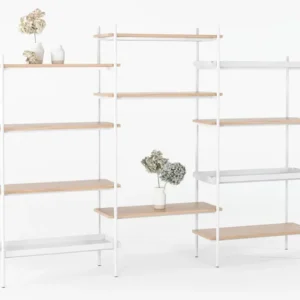 Sistem modular rafturi metal, lemn Bamba