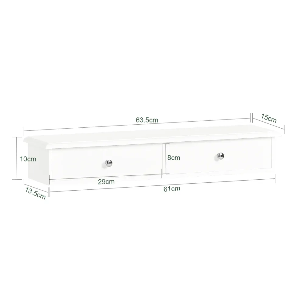 SoBuy Consolă cu sertare 63,5x15x10cm FRG43-W