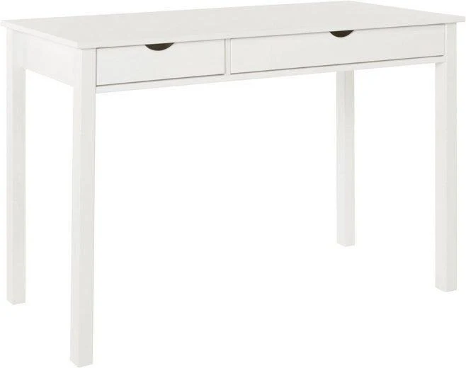 Birou alb Gava din lemn masiv de pin alb 120 cm