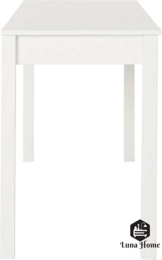 Birou alb Gava din lemn masiv de pin alb 120 cm