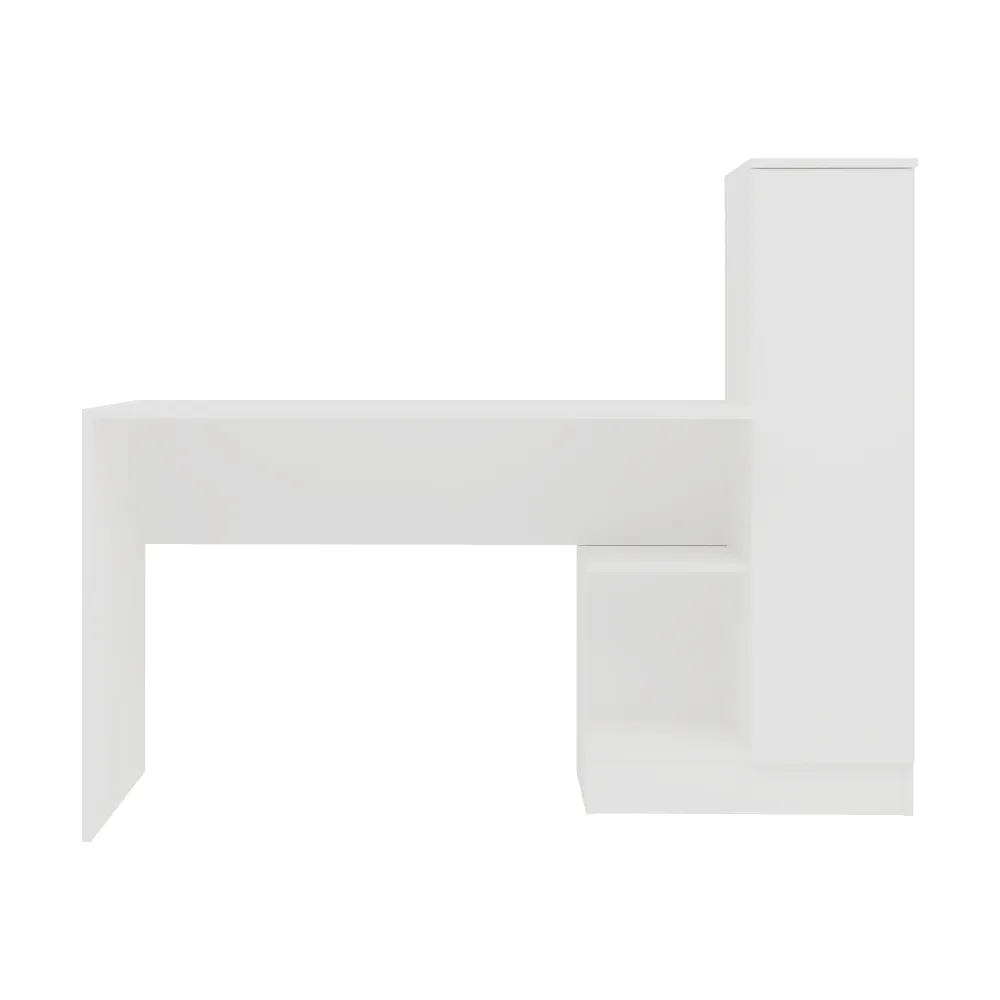 Birou haaus Reims, 1 Usa, Alb, 148 x 45 x 120 cm
