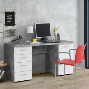 Birou »Netta« cu aspect de beton, foarte practic, latime 145 cm