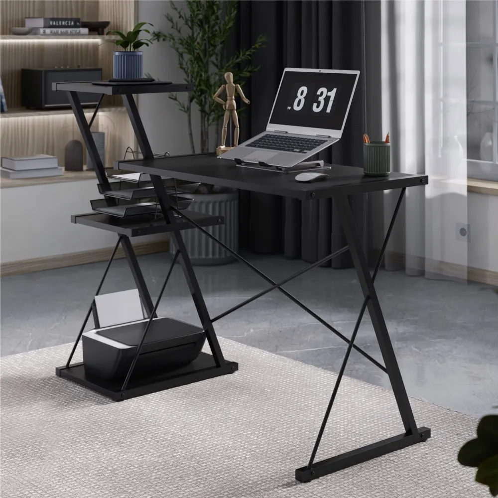 Mark Adler Leader 3.5 Black 116 cm birou cu rafturi