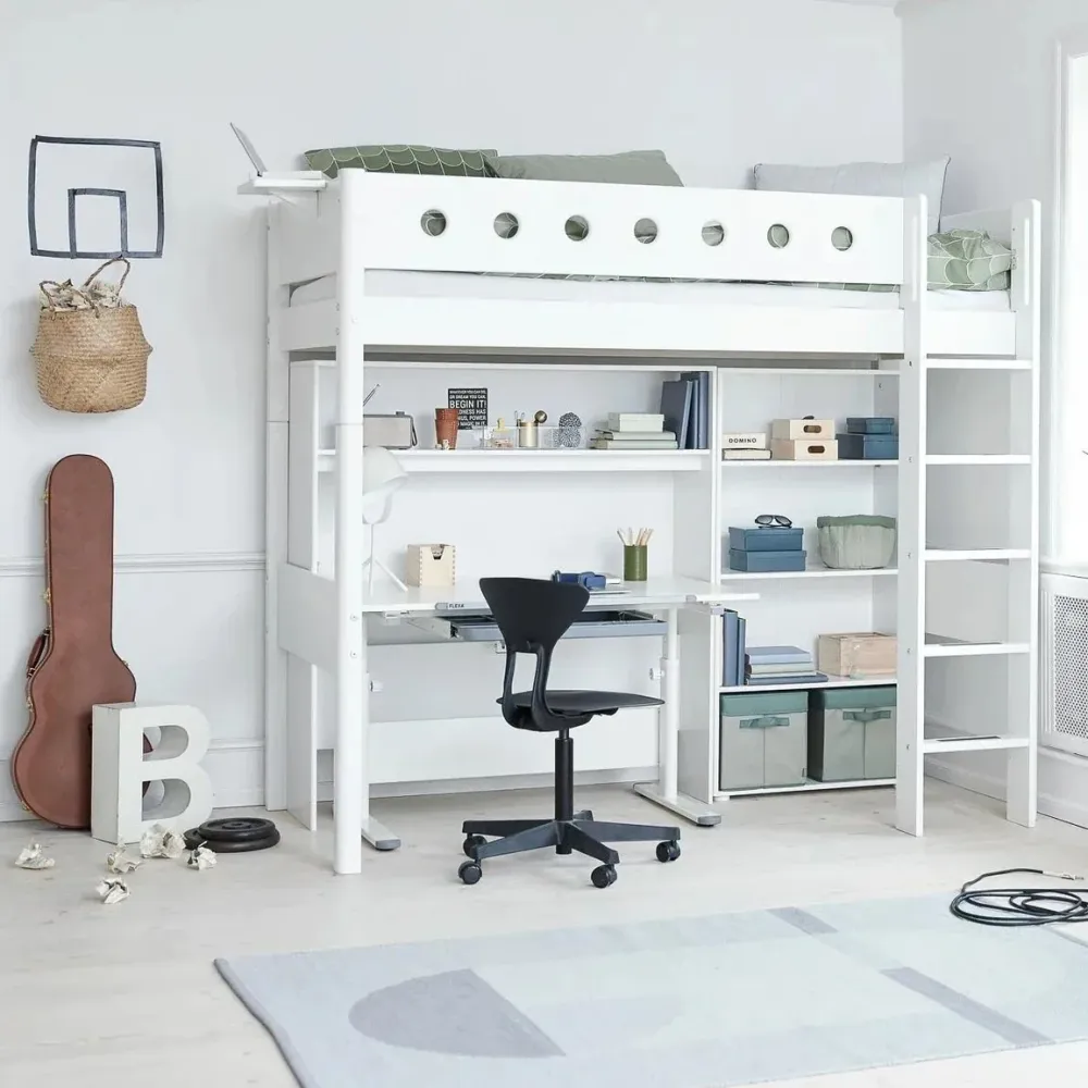 Flexa Birou pentru copii cu înălțime reglabilă și capac înclinabil Evo Study Desk