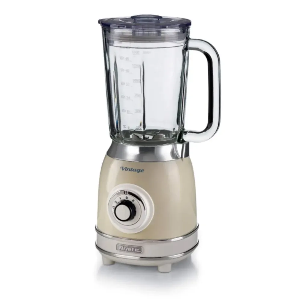 Blender cu cana din sticla, bej, Vintage, 1.5 L - ARIETE