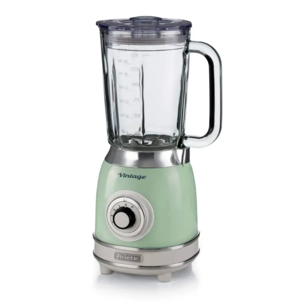 Blender cu cana din sticla, verde, Vintage, 1.5 L - ARIETE