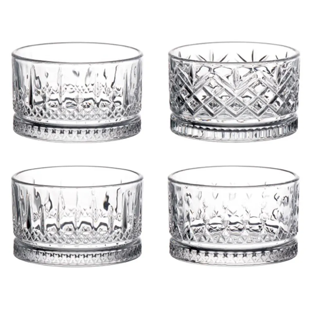 AMIR Set 4 boluri, sticlă, 240ml