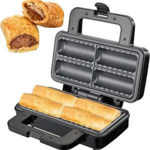 Aparat electric pentru 4 rulouri cu carnati sau placinte umplute acelasi timp, RAF R529, 800 W, negru