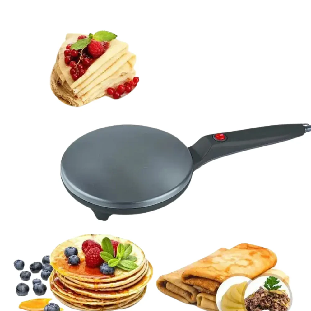 Aparat pentru clătite și deserturi, 800W, 20 cm, suprafață antiaderentă, negru