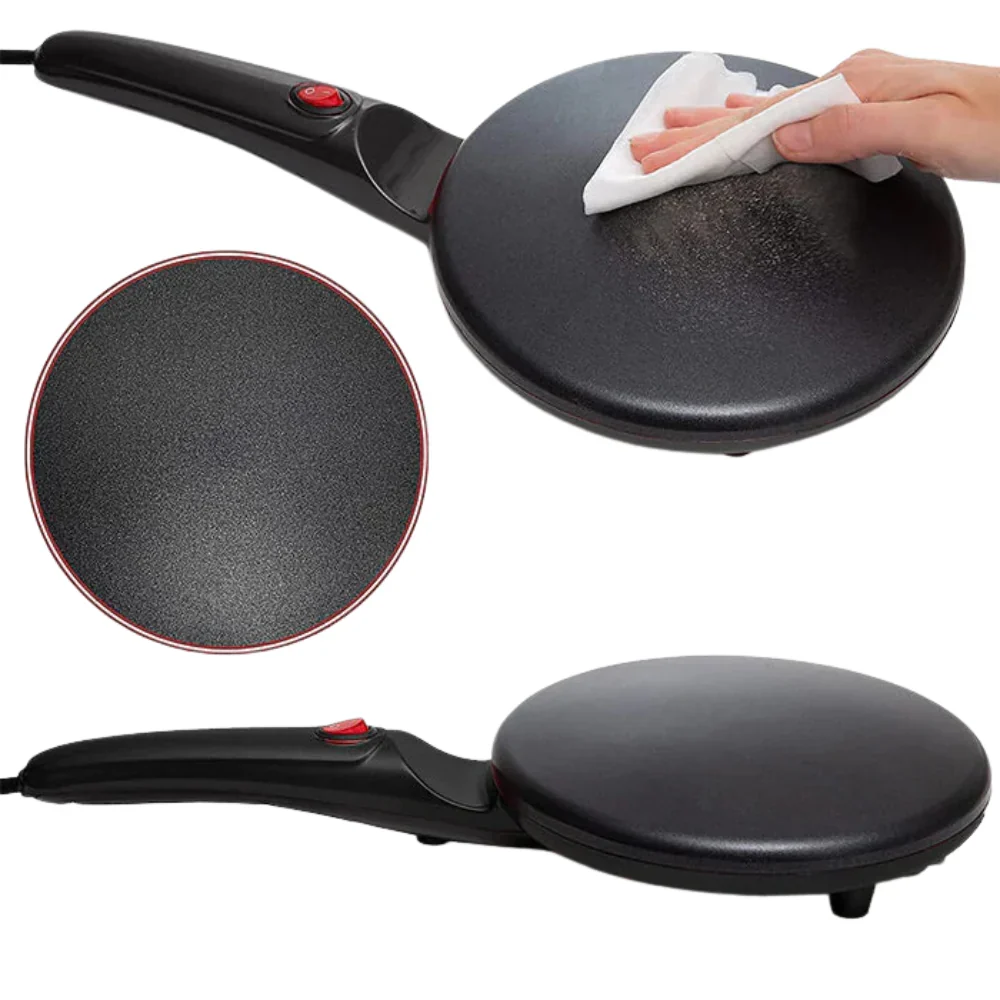 Aparat pentru clătite și deserturi, 800W, 20 cm, suprafață antiaderentă, negru