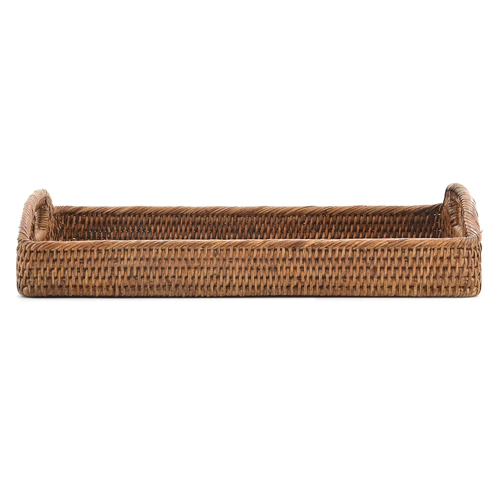 ARTESIA Tavă servire cu mânere, ratan, L.40cm
