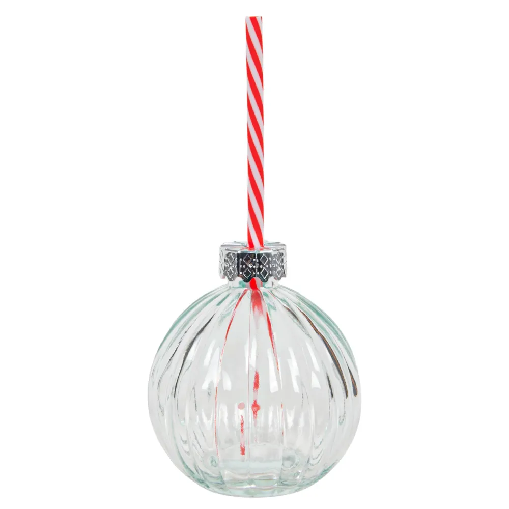 BALL Cană cu pai, sticlă, 300ml