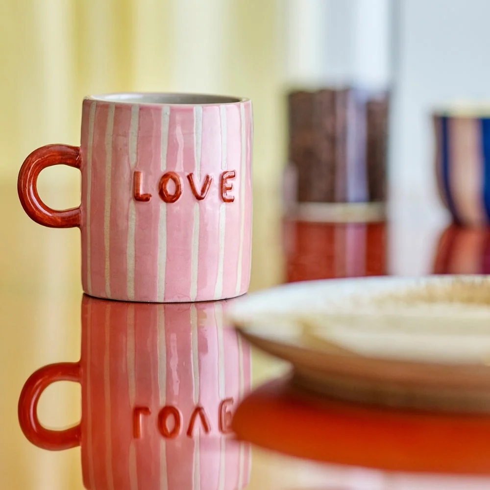 Bloomingville Cană din gresie pentru mama Cherish Rose