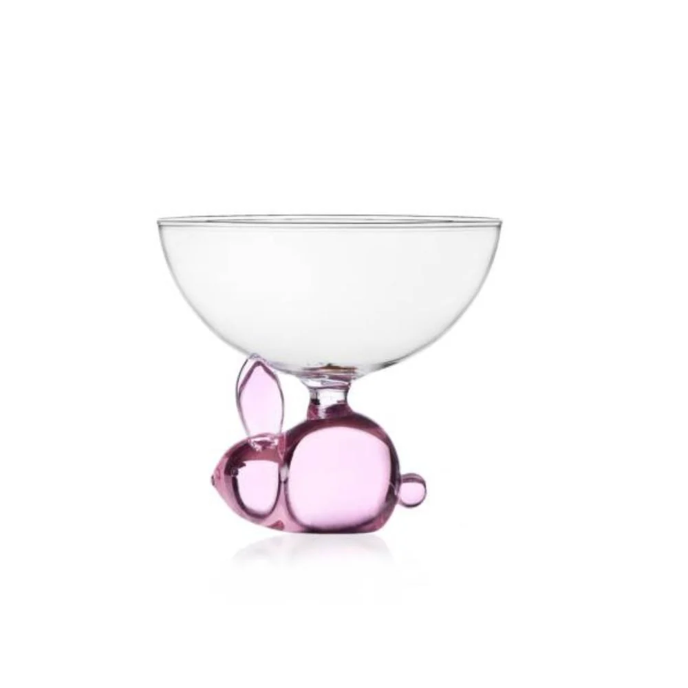 Bol din sticla, Iepure Pink, Animal Farm - designer Alessandra Baldereschi - ICHENDORF