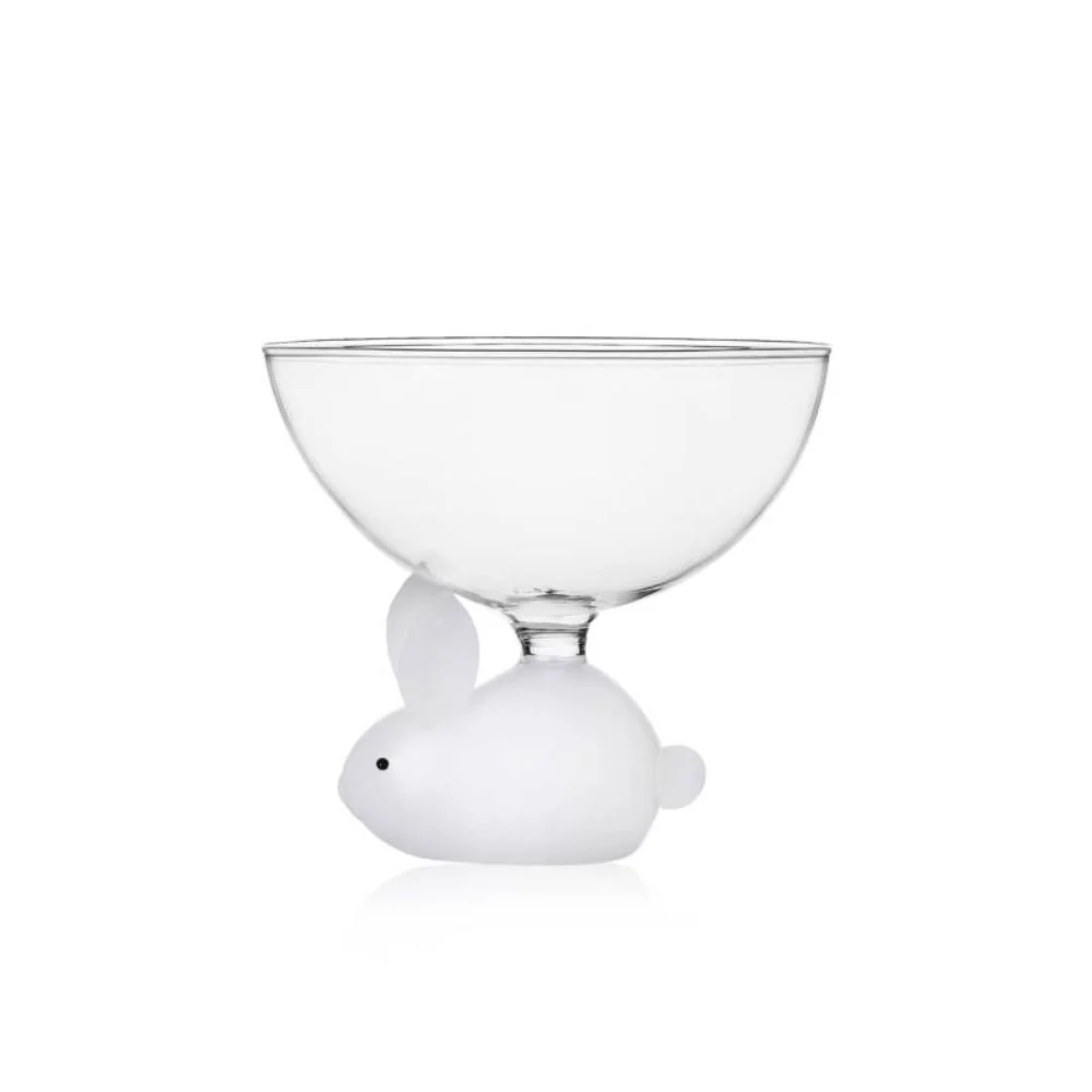 Bol din sticla, Iepure White, Animal Farm - designer Alessandra Baldereschi - ICHENDORF