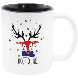 Cană de Crăciun HO HO HO! negru